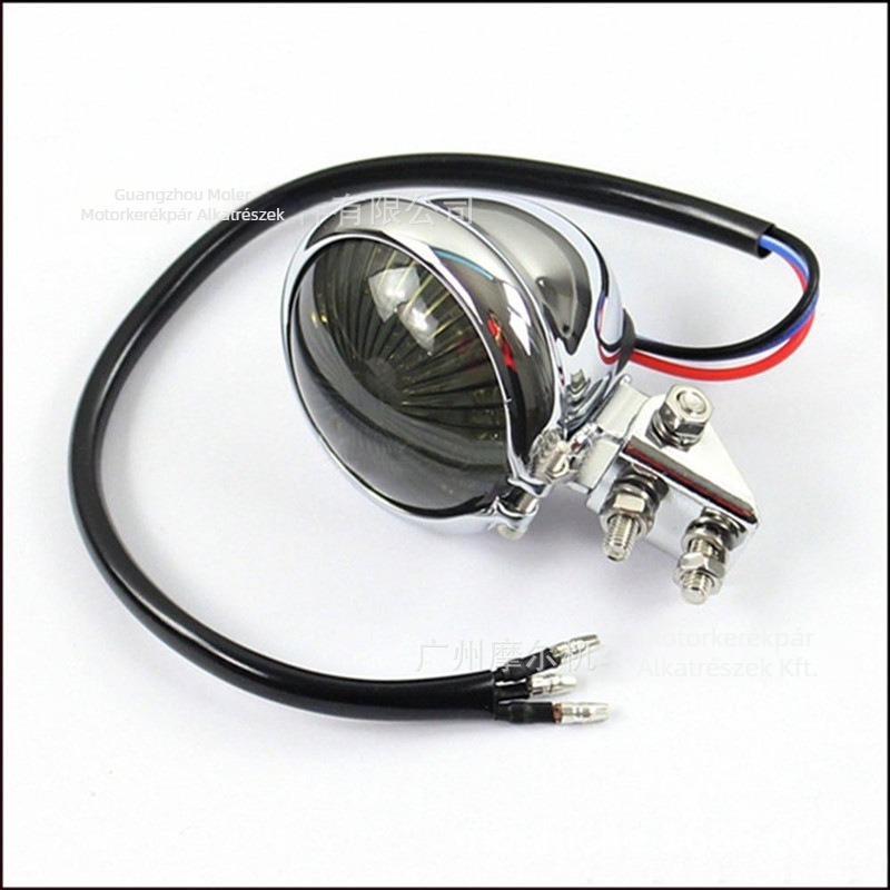 MR60102 motorkerékpár hátsó lámpa, 12V LED féklámpa, fém ház, Harley-Davidson kompatibilis