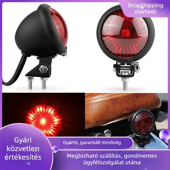 Motorkerékpár LED hátsó lámpa - 12V, fém ház, modell 52311201, élettartam 10000 óra