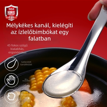 Felnőtt rozsdamentes acél kanál | HOCUF | Modern minimál dizájn | Testreszabás elérhető | Termékkód 0703