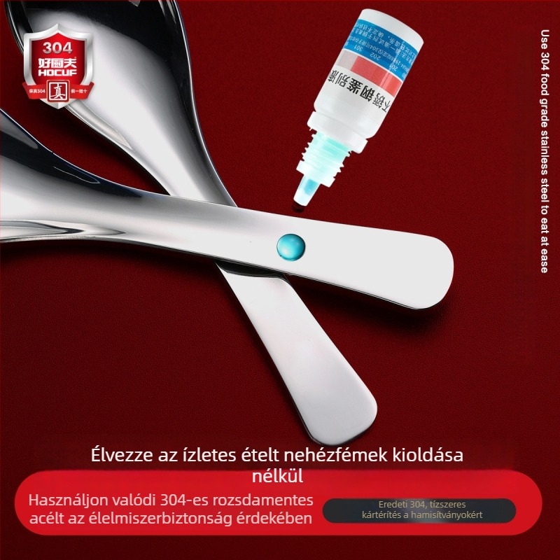 Felnőtt rozsdamentes acél kanál | HOCUF | Modern minimál dizájn | Testreszabás elérhető | Termékkód 0703