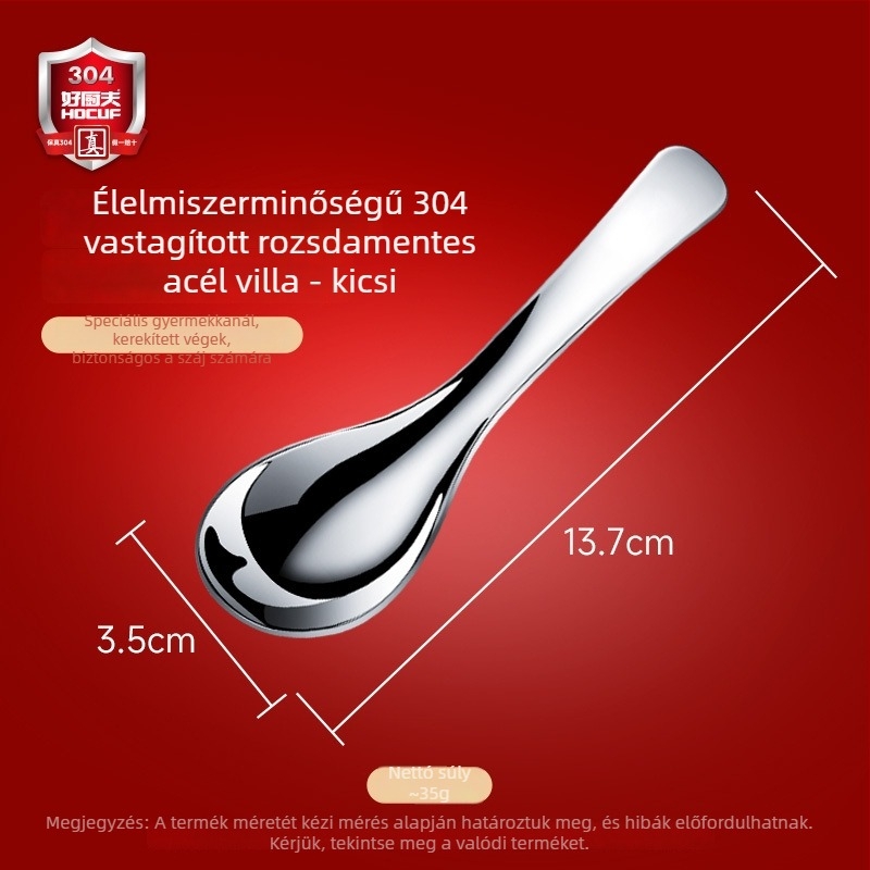 Felnőtt rozsdamentes acél kanál | HOCUF | Modern minimál dizájn | Testreszabás elérhető | Termékkód 0703