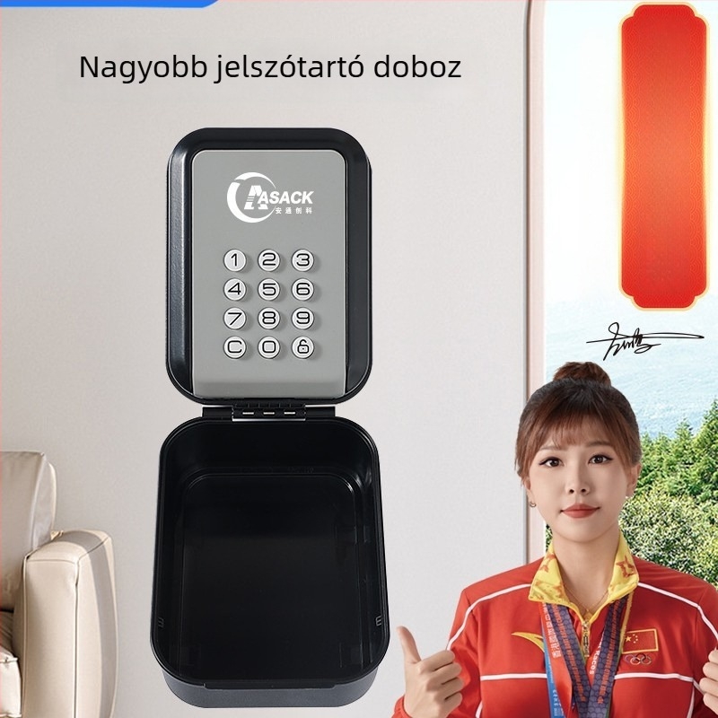 ASACK G22 Okos kulcstartó doboz Bluetooth elektronikus zárhoz – Alumínium ötvözet test, B&B garázs bejáratához