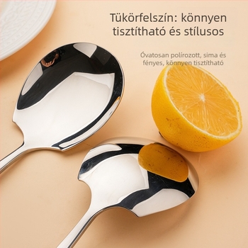 316 rozsdamentes acél tálalókanál, vastagított kivitel, tükörfényes felület, modern minimalista stílus, feldolgozás testreszabható
