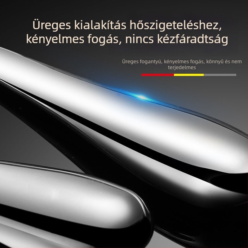 Rozsdamentes acél rizs tálalókanál, nagy méret, tapadásmentes, éttermi használatra
