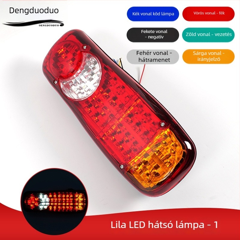 Kamion LED hátsó lámpa, 12-24V, LED fényforrás, 12500 lm