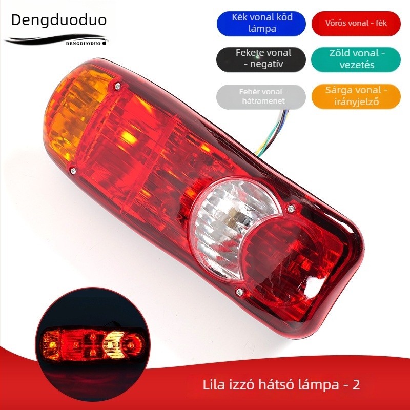 Kamion LED hátsó lámpa, 12-24V, LED fényforrás, 12500 lm