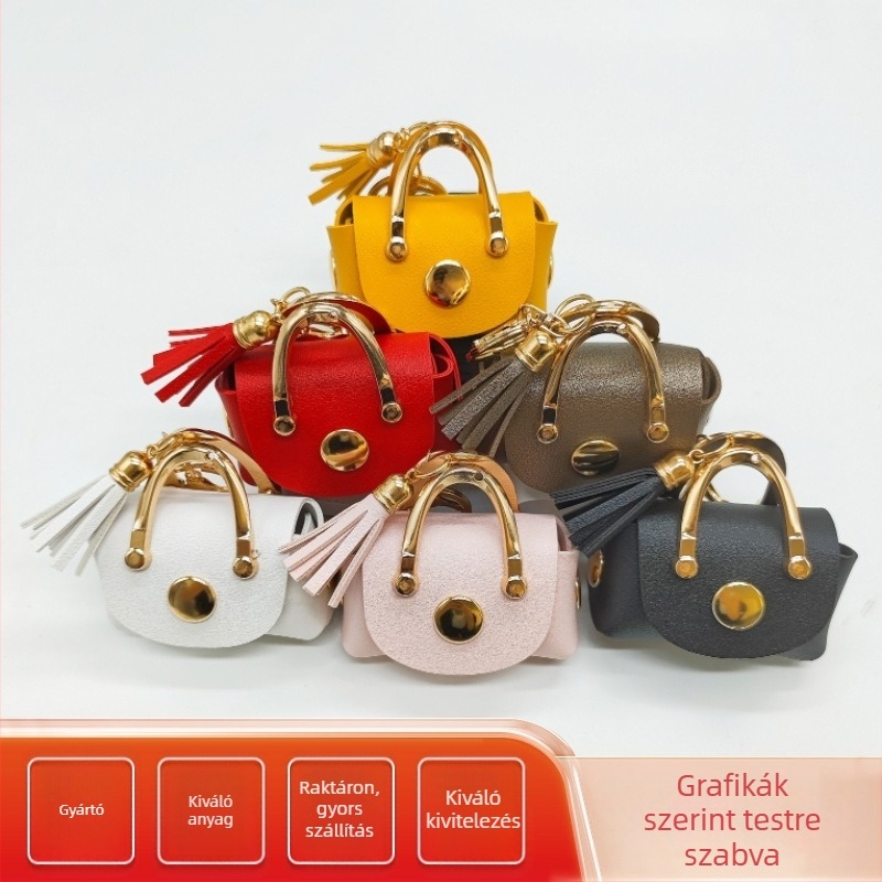 Fülhallgató táska, mini változat, PU anyag, városi egyszerű stílus, fülhallgató tárolására