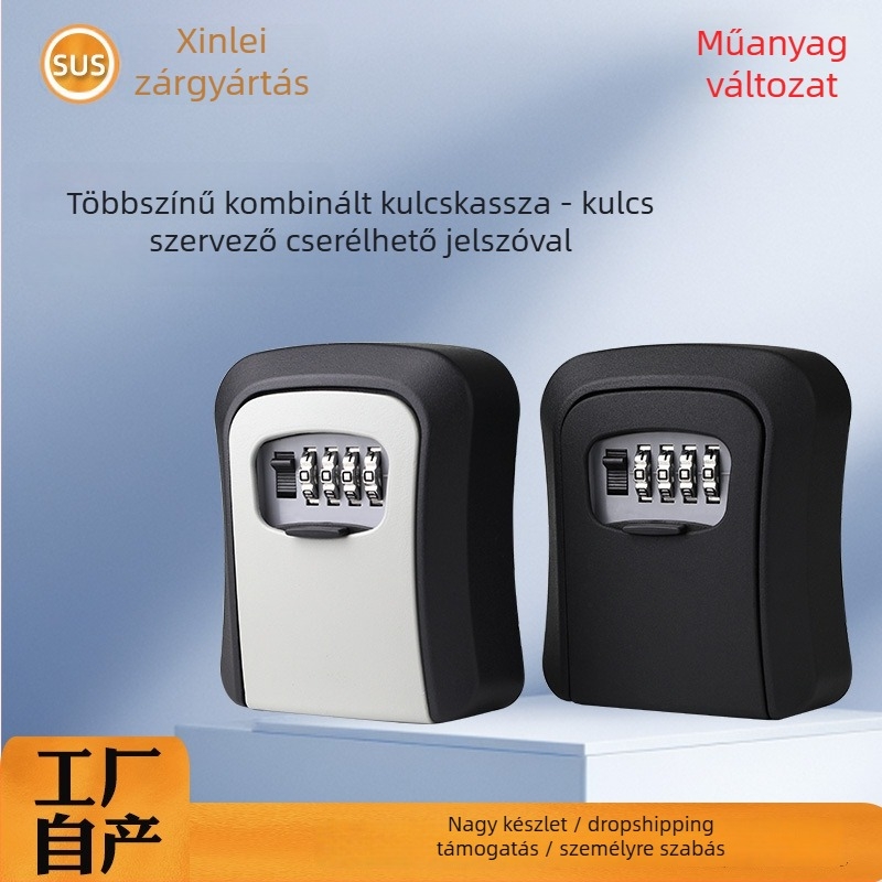 Mechanikus tartalék kulcsos doboz, ABS műanyag, XL-G2S modell, vízálló és porálló, építési terület bejáratához