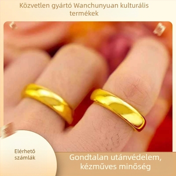 Uniszex etnikus stílusú gyűrűk párok számára, minimalist dizájn