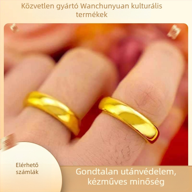 Uniszex etnikus stílusú gyűrűk párok számára, minimalist dizájn