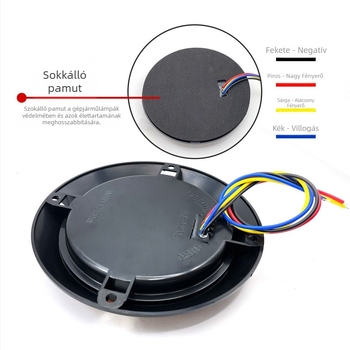Autóhátsó lámpa GK-HFL-12SMD, 1.2W, 12V, 80-100 lm, Piranha LED