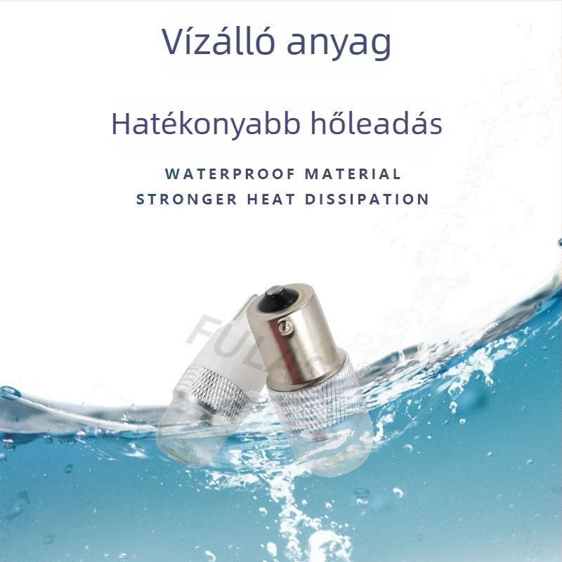 LED fék- és kanyarjelző hátsó világítással, lencse 6W-C, 3030 LED, univerzális, 10-60V, 7500K, alumínium ház