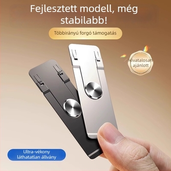 Asztali telefontartó 360°-os forgással, hátoldali ragasztó rögzítés, ötvözet