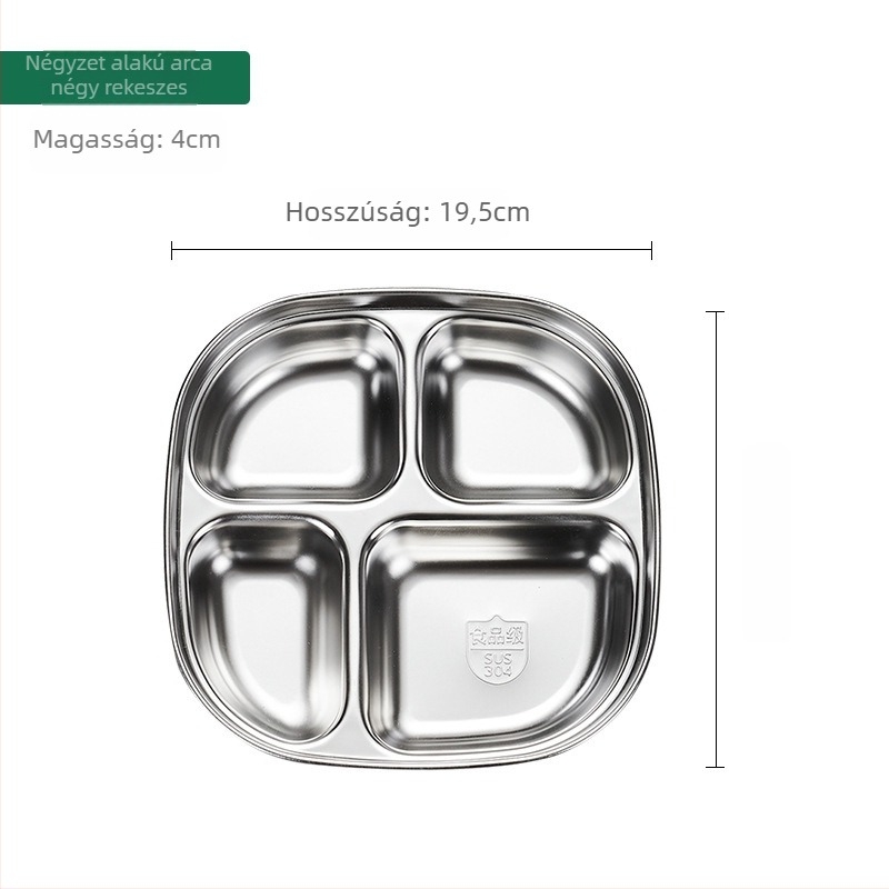304 rozsdamentes acélból készült gyermekeknek szánt sekély tál, szabálytalan forma, modern minimalist stílus, egyszínű mintázat, testreszabás lehetséges