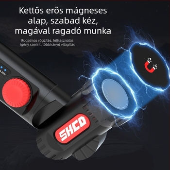 Autóreparáló LED lámpa mágneses hosszú csíkkal, alumínium ötvözet, 1200 lm, 3,7 V, LED