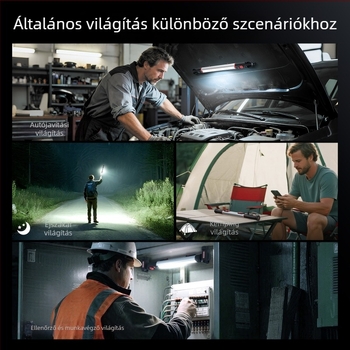 Autóreparáló LED lámpa mágneses hosszú csíkkal, alumínium ötvözet, 1200 lm, 3,7 V, LED