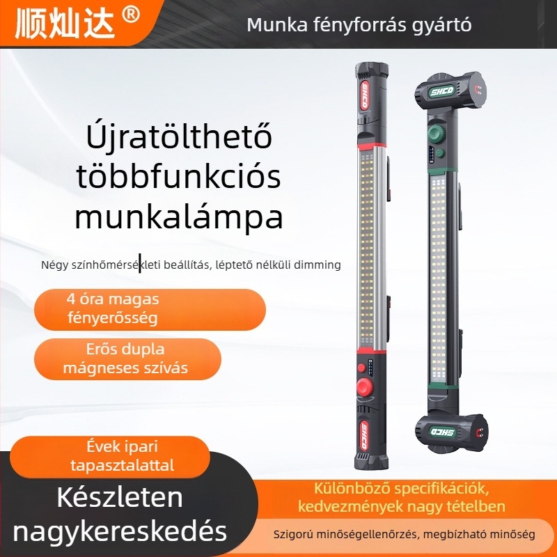Autóreparáló LED lámpa mágneses hosszú csíkkal, alumínium ötvözet, 1200 lm, 3,7 V, LED