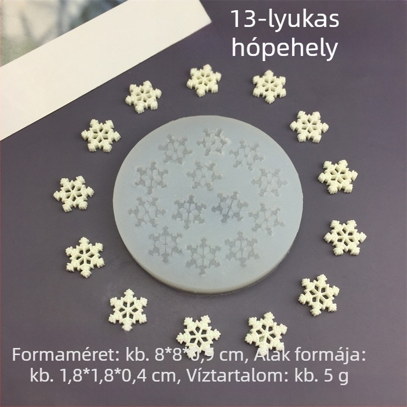 Szilikon tortaforma - kerek, szabálytalan dizájn, karácsonyi csokoládétortákhoz és desszertekhez