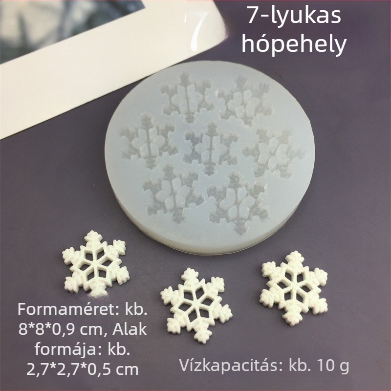 Szilikon tortaforma - kerek, szabálytalan dizájn, karácsonyi csokoládétortákhoz és desszertekhez