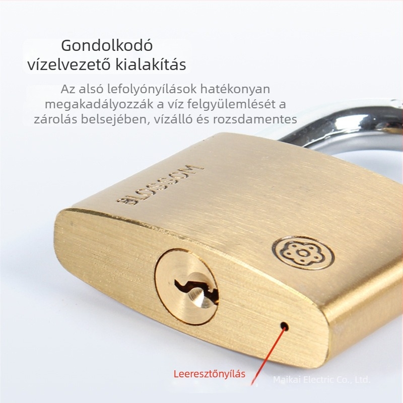 Lakat Plum Blossom, Típus C, réz + ötvözött acél, szekrényekhez és ajtókhoz, modern minimalist stílus