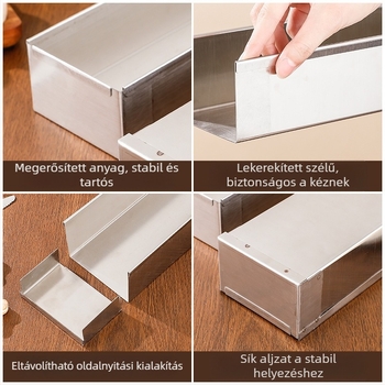 Huahuan téglalap alakú rozsdamentes acél tortaforma tiramisu mousse cheesecake