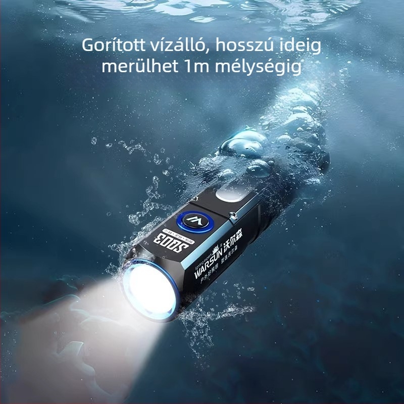 Fleet SQ03 kézi zseblámpa, újratölthető, ultranagy fényerejű kültéri munkalámpa, hosszú hatótávolság, kompakt és hordozható