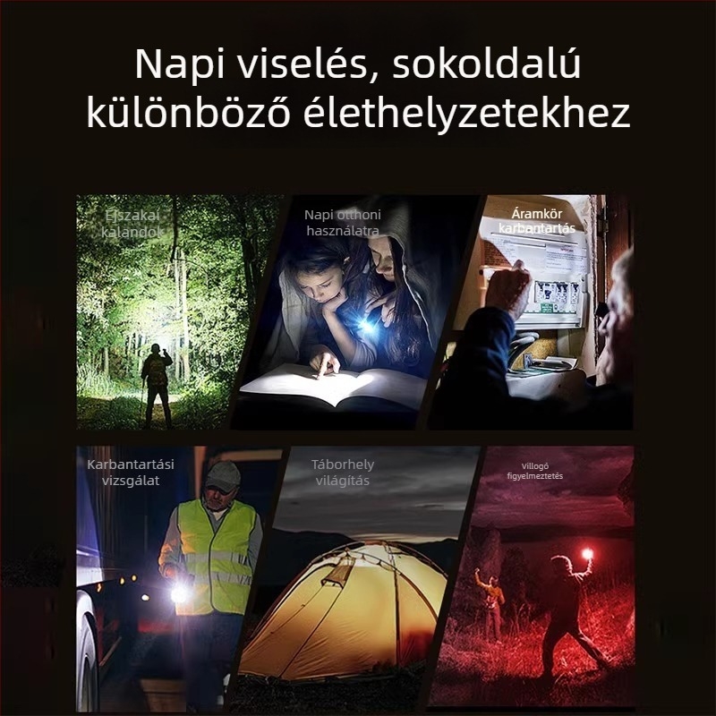 Fleet SQ03 kézi zseblámpa, újratölthető, ultranagy fényerejű kültéri munkalámpa, hosszú hatótávolság, kompakt és hordozható