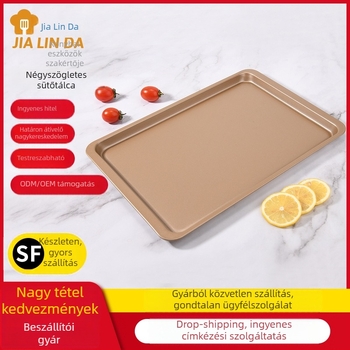 Jialinda Téglalap alakú tapadásmentes szénacél sütőtepsi
