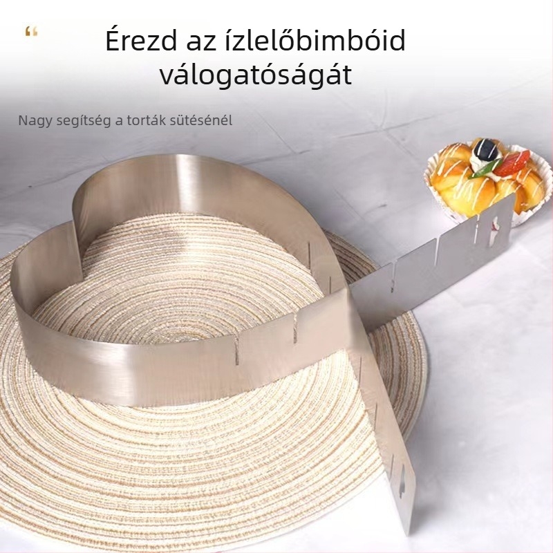 Állítható szív alakú mousse gyűrű rozsdamentes acélból, tortaforma, sütéshez, testreszabható