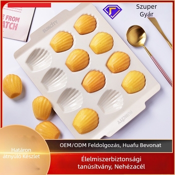 12‑lyukú sütőforma madeleinek és muffinok sütéséhez — szénacél, márka Suncity/Morning, eredet Foshan, Guangdong, 2018-ben bevezetve, Stílus Modern Minimalizmus