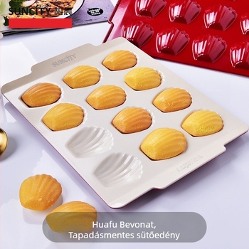 12‑lyukú sütőforma madeleinek és muffinok sütéséhez — szénacél, márka Suncity/Morning, eredet Foshan, Guangdong, 2018-ben bevezetve, Stílus Modern Minimalizmus