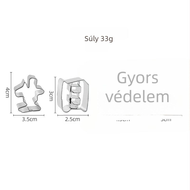 Ollie rozsdamentes acélból készült keksz-forma sütéshez, szabálytalan alak