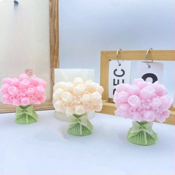 Silikon tulipáncsokor forma DIY gyertyákhoz és gyantához