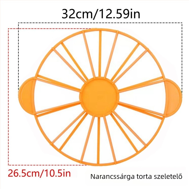 AMW kerek tortadivider — műanyagból, 10/12 részhez, süteménykészítő eszköz