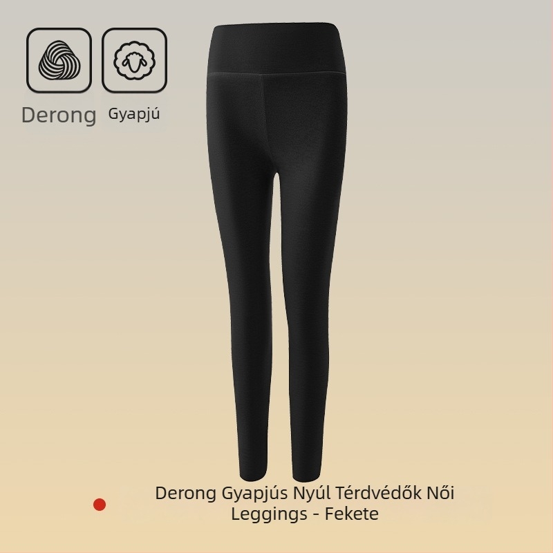 Női meleg anti-statikus térdvédős nadrág, magas derékrész, két rétegű anyag, vastagság 251–300 g/m²