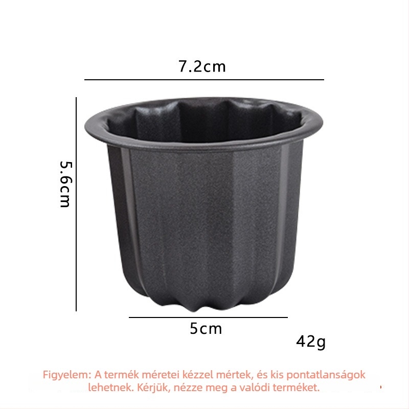 Szénacél tortaforma, szabálytalan alak