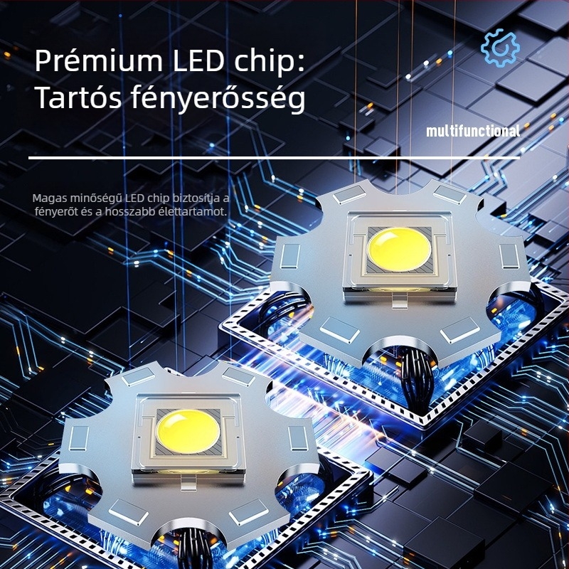 LED kézi zseblámpa F608, 3.7V, CE tanúsítvány