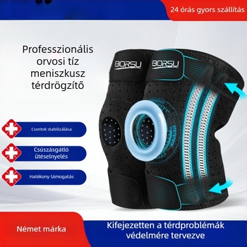 BORSU professzionális sport térdvédő a meniszkusz védelmére, kosárlabdára és futásra, uniszex
