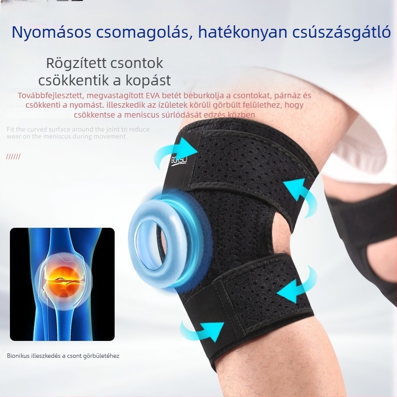 BORSU professzionális sport térdvédő a meniszkusz védelmére, kosárlabdára és futásra, uniszex
