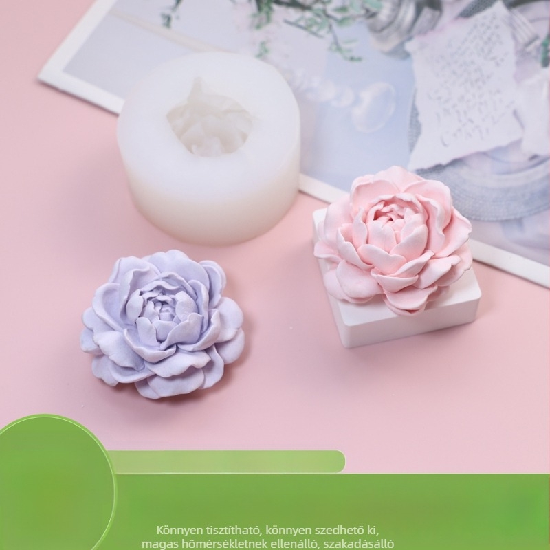 Tigris fej Jasmine virág alakú szilikon forma mousse-hoz és pudinghoz