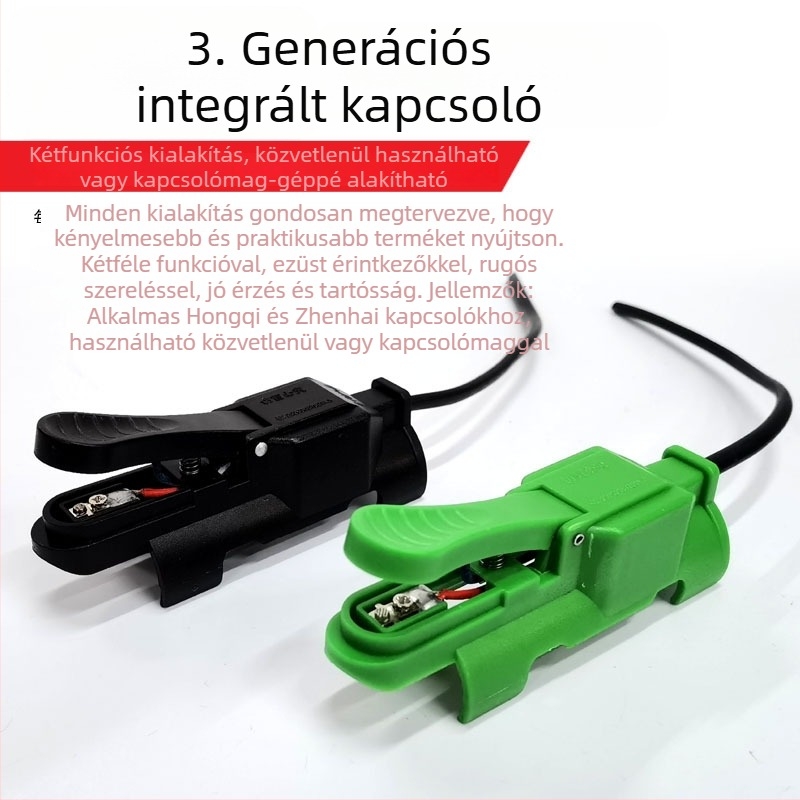 Kapos kapcsoló argon ívhegesztő pisztolyhoz – harmadik generációs kettős funkciójú kapcsoló, nylon rostos kivitel