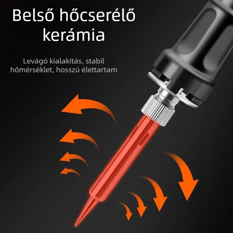 Elektromos forrasztópáka 70W, állítható hőmérséklet, digitális kijelző, belső fűtés, 220V