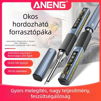 ANENG állandó hőmérsékletű forrasztópáka, 28V DC, rozsdamentes acél test, hegesztésre és javításra