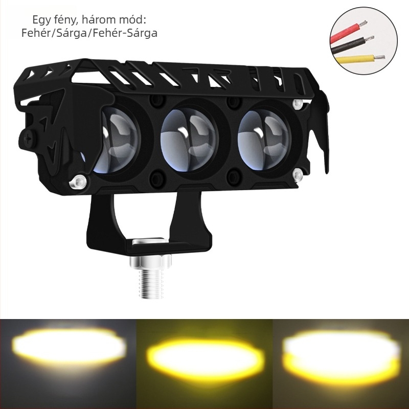 Motorkerékpár elülső LED spotlámpa, alumínium ház, 12-85 V, 5000 lm, 50 000 óra élettartam.