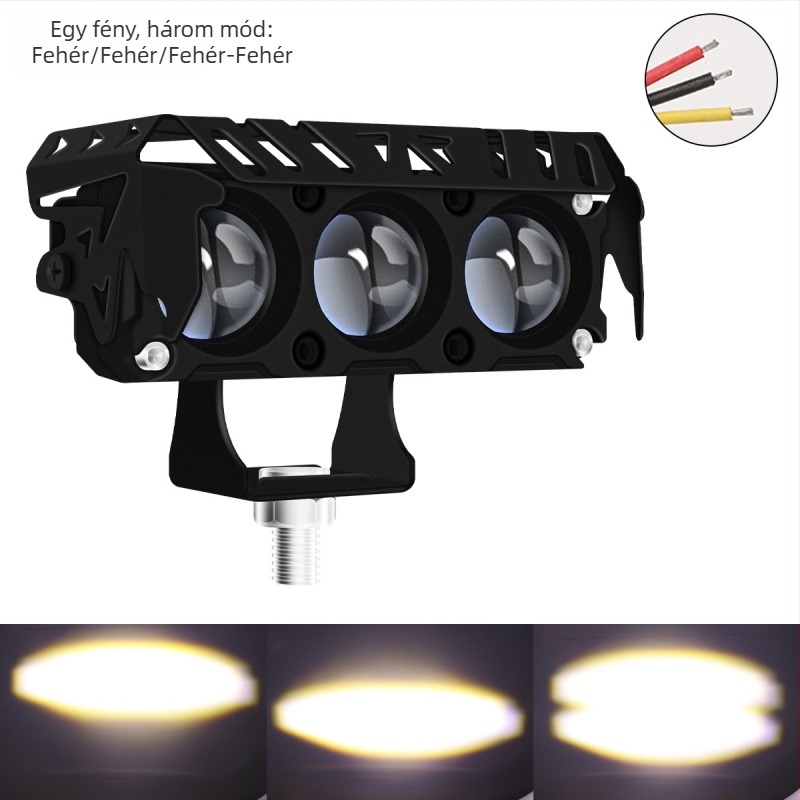 Motorkerékpár elülső LED spotlámpa, alumínium ház, 12-85 V, 5000 lm, 50 000 óra élettartam.