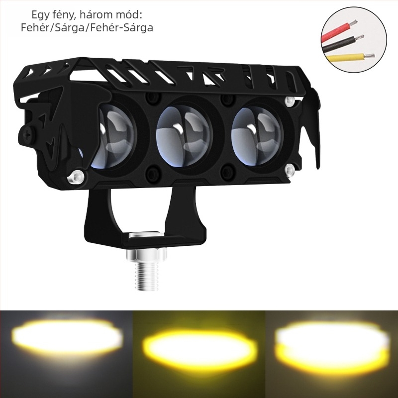 Motorkerékpár elülső LED spotlámpa, alumínium ház, 12-85 V, 5000 lm, 50 000 óra élettartam.