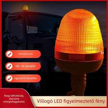 Forgó LED riasztólámpa teherautókhoz és építőipari gépekhez, 12-30V, 1W LED, ABS ház, TT-WL-1, TT-WL-6, TT-WL-7, TT-WL-10, TT-WL-12 modellek