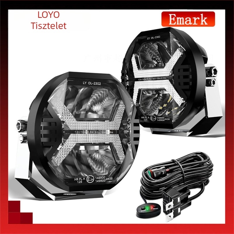 LED terepjáró munkalámpa LY-OL-2301, 48W, 32V, 4000LM, 5700K, PMMA+PC+AL