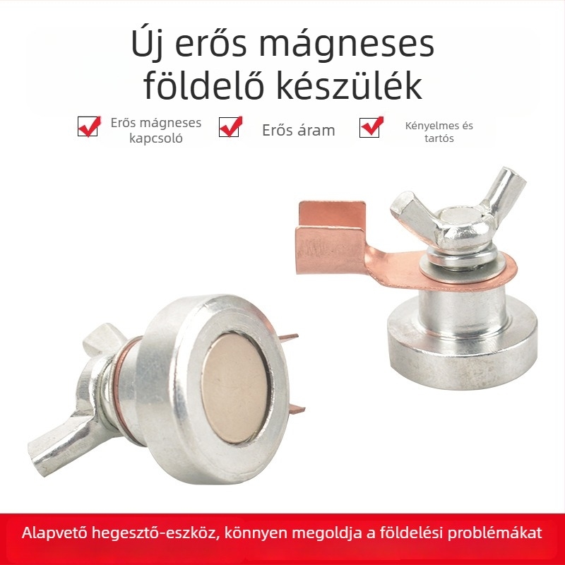 Pengpeng földelő csipesz mágneses földelő fejjel – magas hőállóságú, vezető földelő csatlakozó