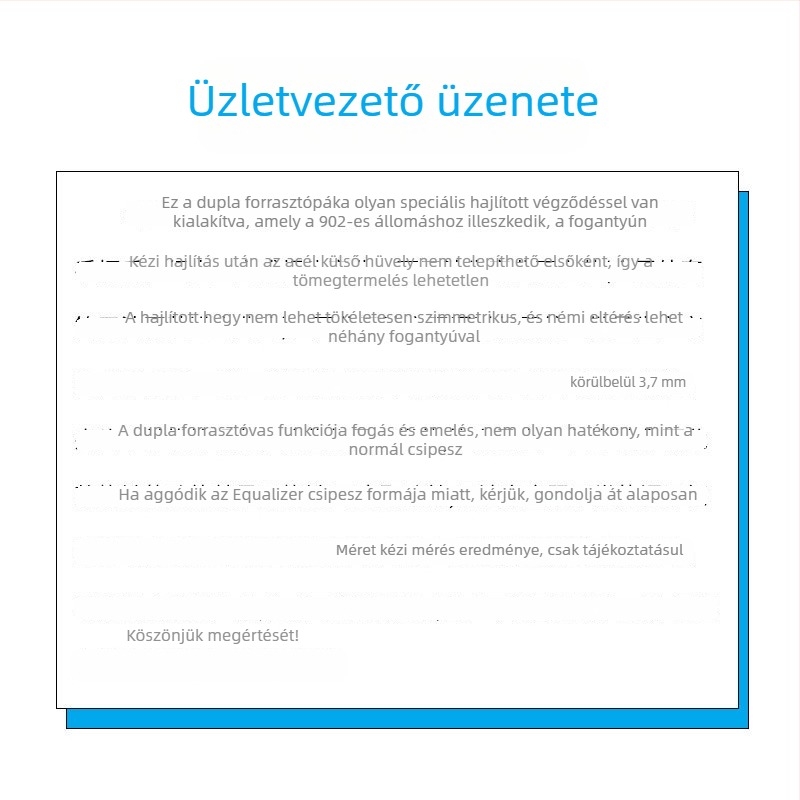 Forrasztóállomás 902-es fogóval, kerámiás kettős magfűtés, forrasztócsipesz